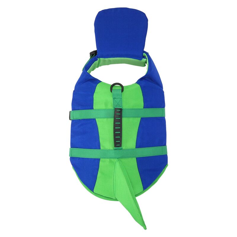 Dog Life Jacket Adjustable Pet Swim Vest – Flotation Safety Rescue Vest for Pool, Surf & Water, with Grab Handle (Tail Design)