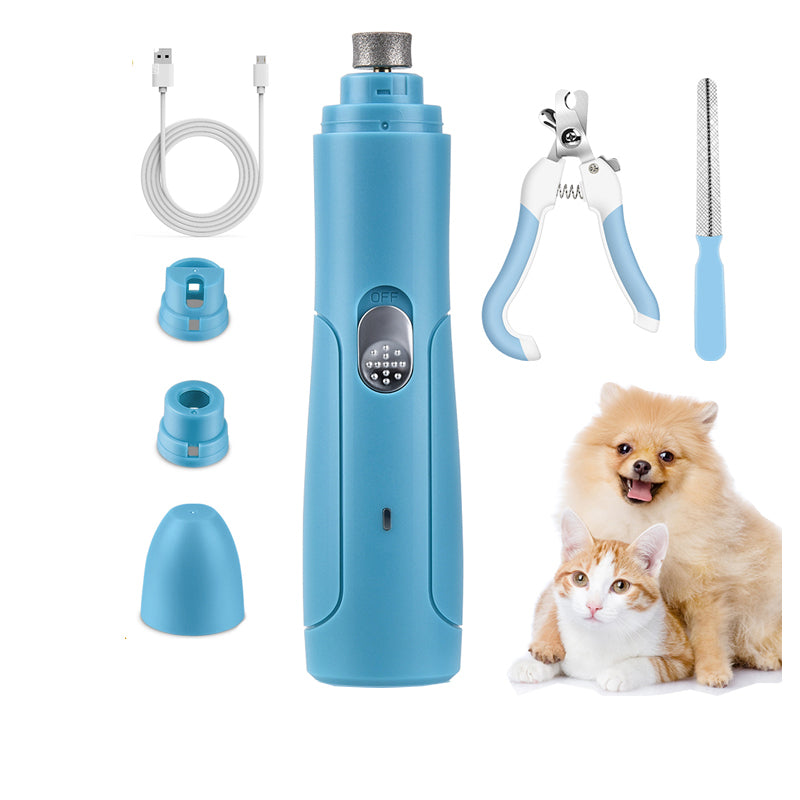 Afilador de Uñas Eléctrico Recargable USB para Perros y Gatos
