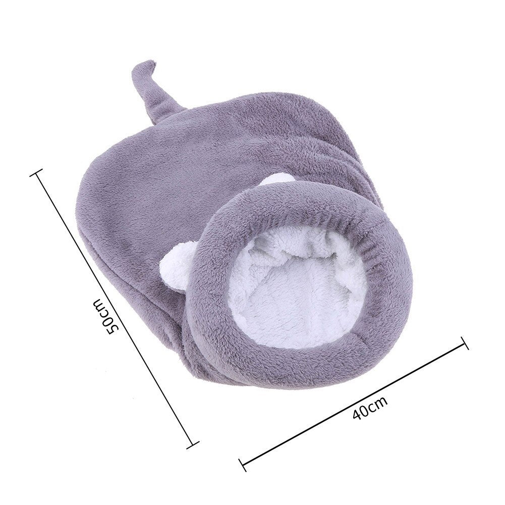 Saco de Dormir de Forro Polar Cálido para Gatos