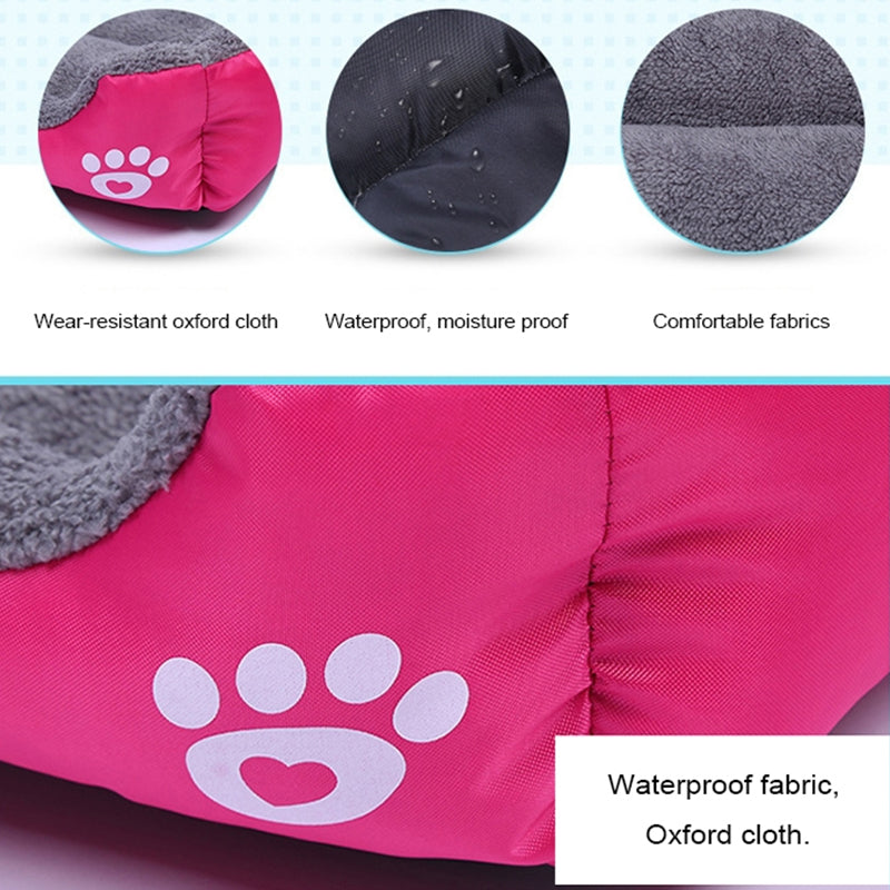 Cama de Forro Polar Suave e Impermeable para Mascotas