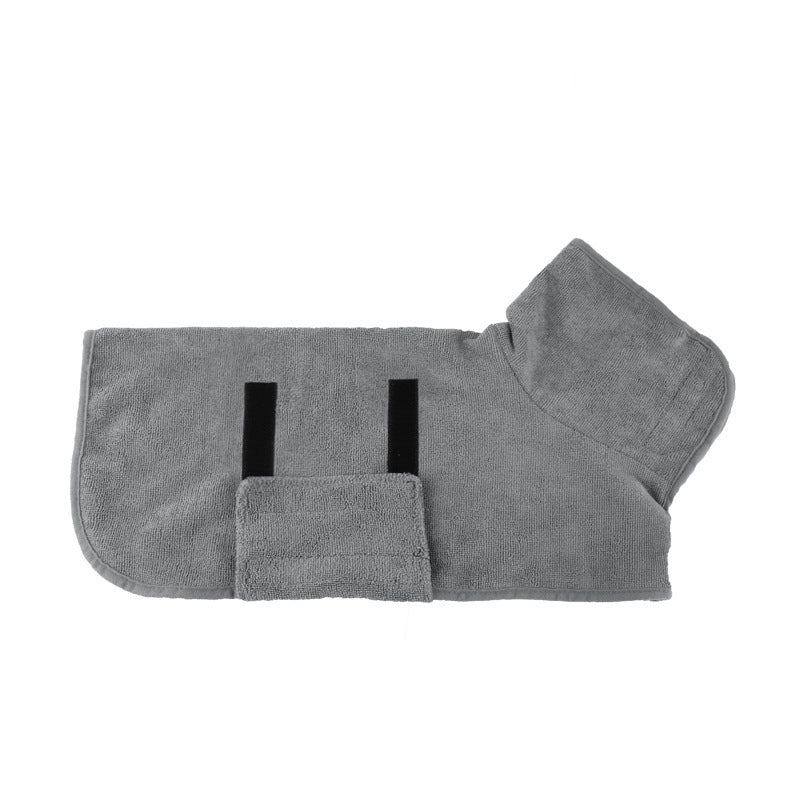 Bata de baño para mascotas de microfibra de secado rápido