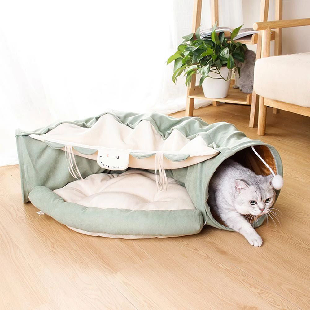 Túnel Plegable de Tela para Gatos