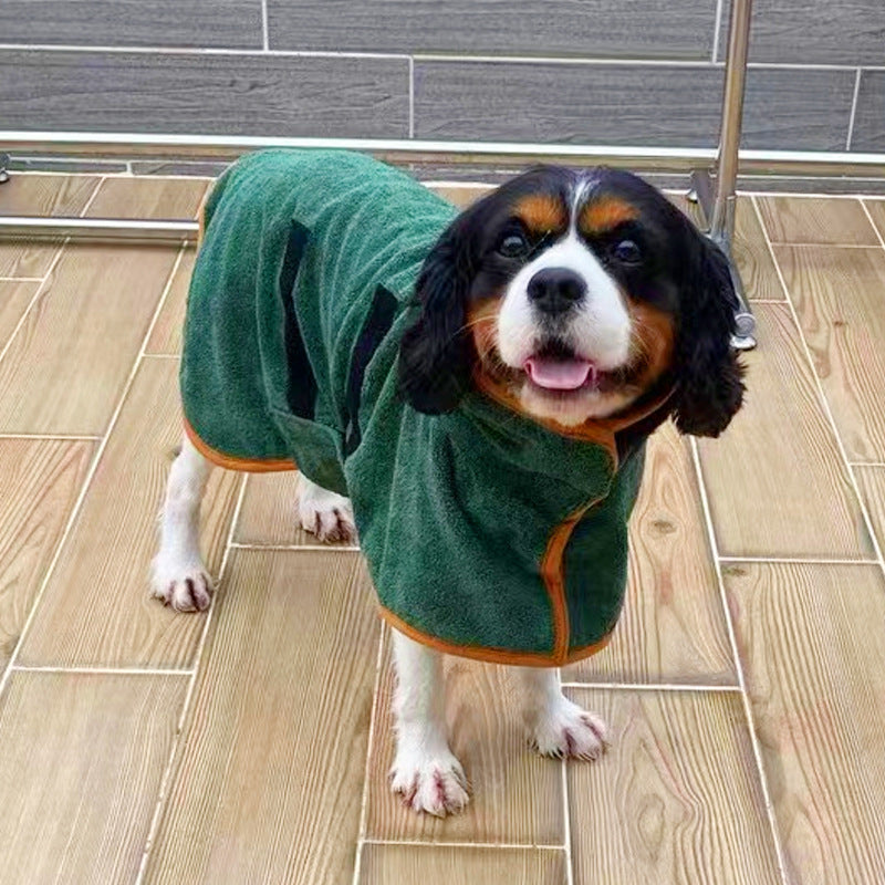 Bata de baño para mascotas de microfibra de secado rápido