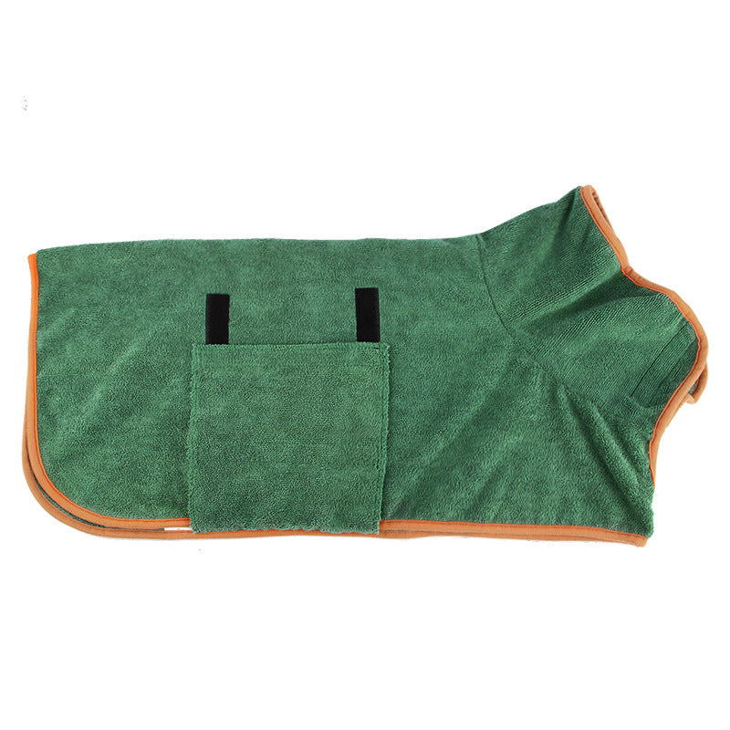 Bata de baño para mascotas de microfibra de secado rápido