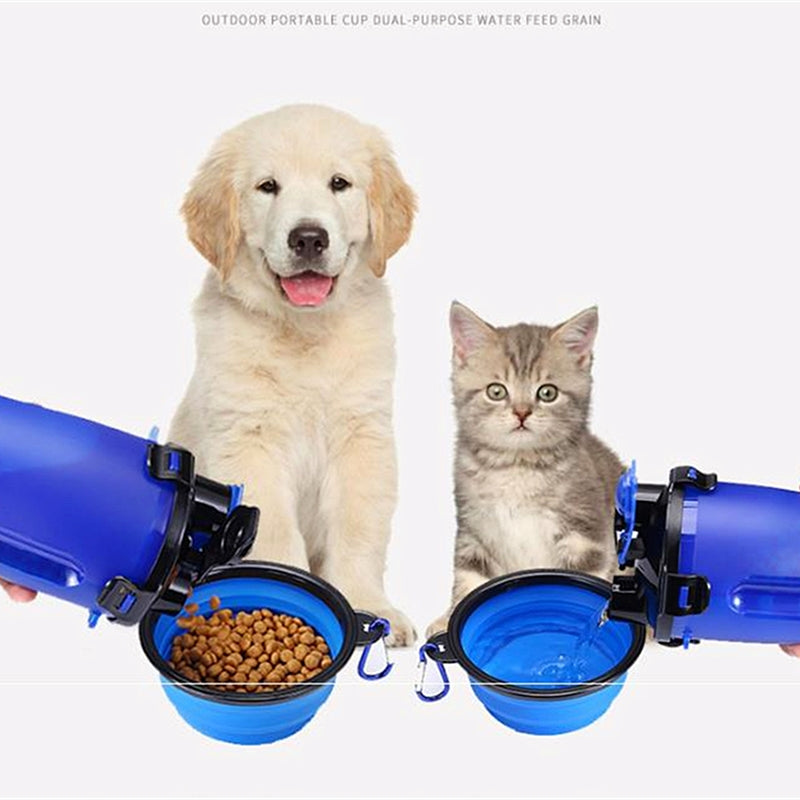 Cuenco Doble Portátil de Agua y Comida para Mascotas