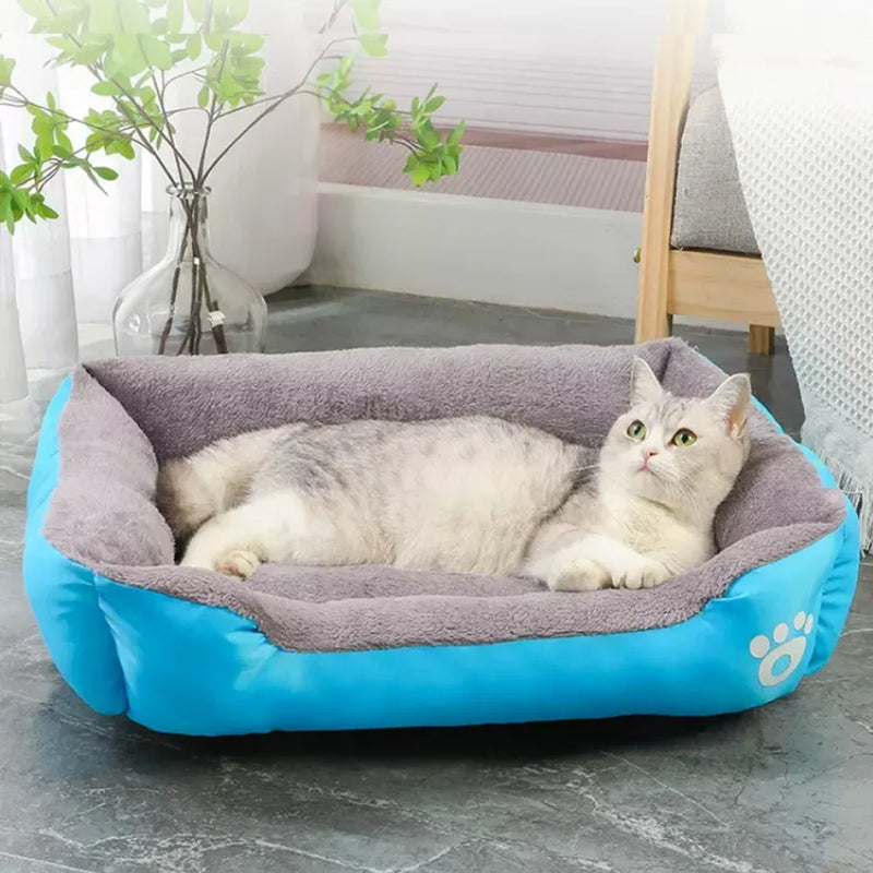Cama de Forro Polar Suave e Impermeable para Mascotas