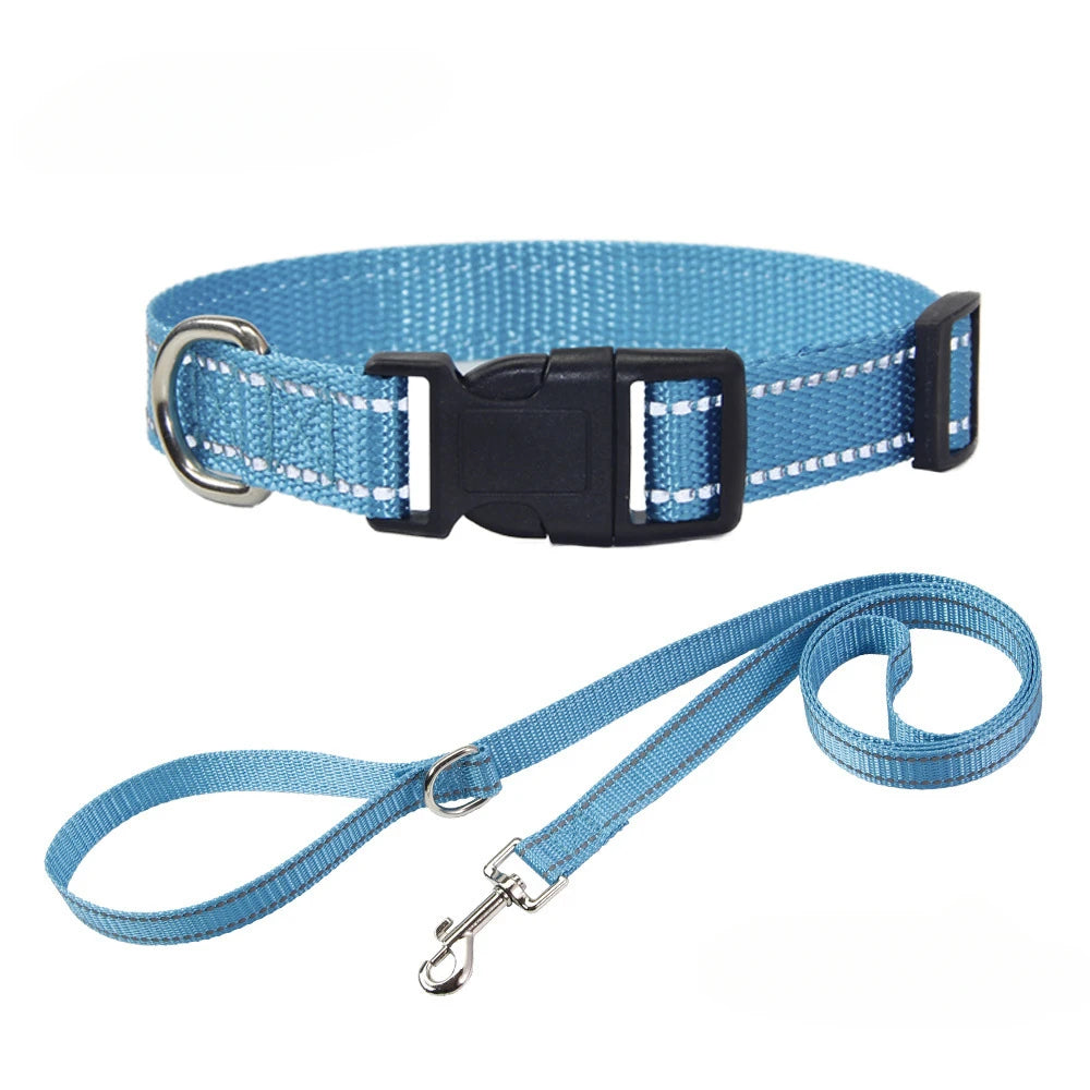 Conjunto de Collar y Correa de Nylón para Perros