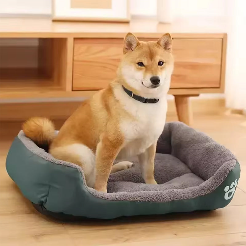Cama de Forro Polar Suave e Impermeable para Mascotas