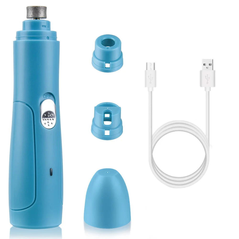 Afilador de Uñas Eléctrico Recargable USB para Perros y Gatos